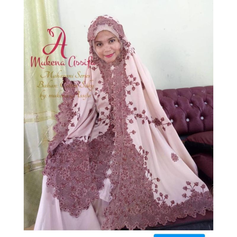 mukena maharani coklat susu