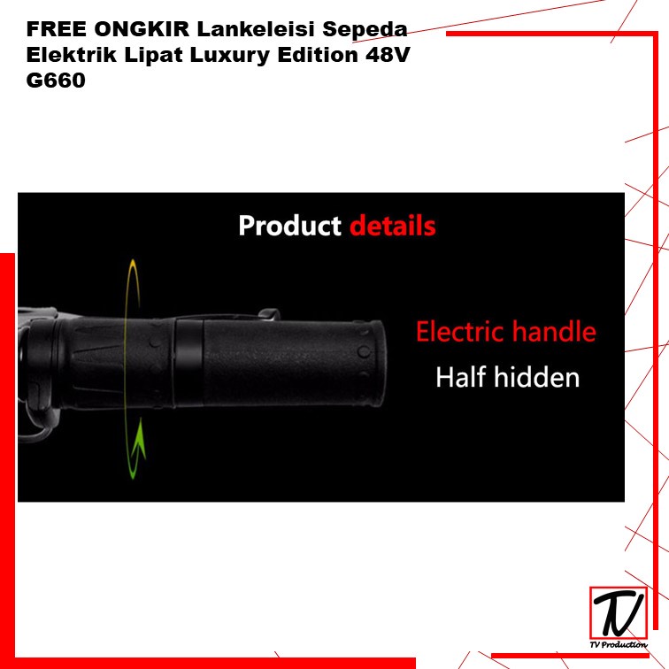 FREE ONGKIR Lankeleisi Sepeda Elektrik Lipat Smart Moped Luxury Edition 48V G660