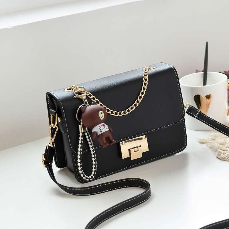 JT1882A Tas Selempang Stylish Gantungan Brown Import