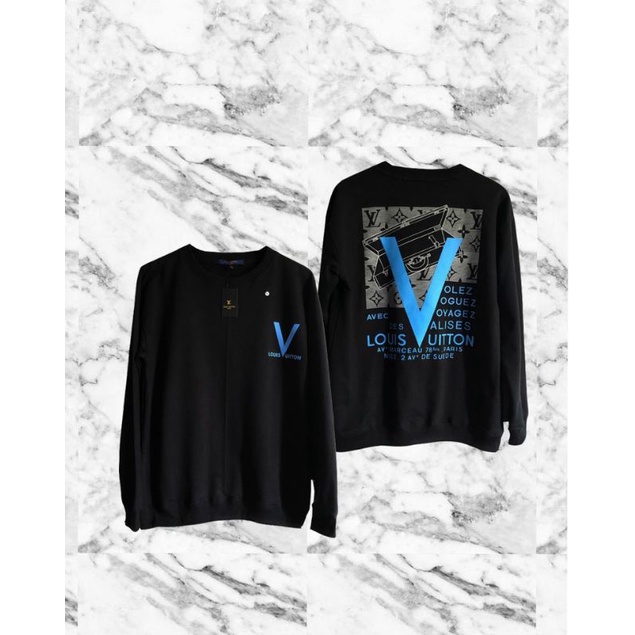 JAKET CREWNECK LOUIS VUITTON PAKAIAN PRIA WANITA MURAH SWEATER UNISAX LV AUTHENTIC MIRROR JACKET