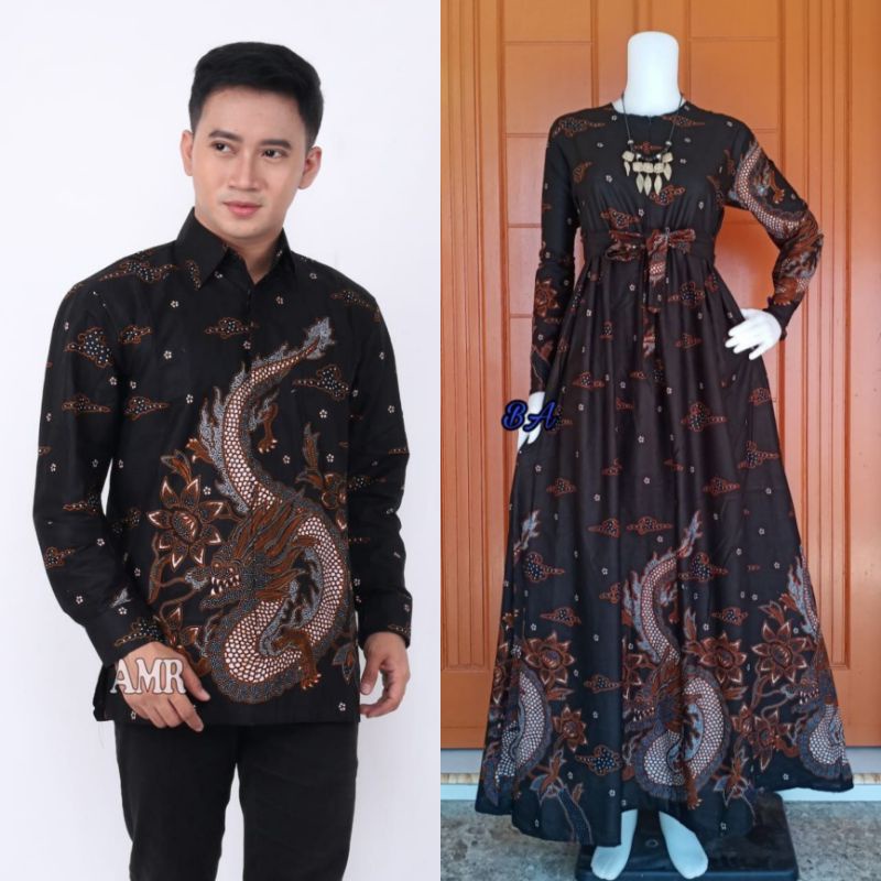 Maura Couple - Sania Ruffle Batik Couple GARANSI TERMURAH-Naga meong