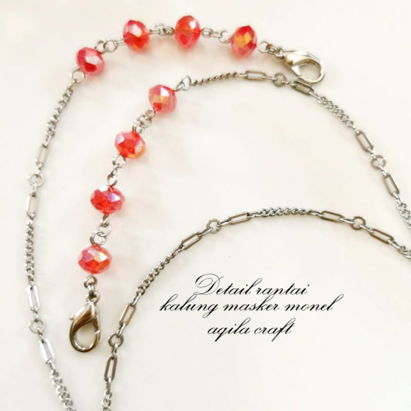 KALUNG MASKER - STRAP MASKER - TALI MASKER KRISTAL CEKO- KALUNG GANTUNGAN MASKER