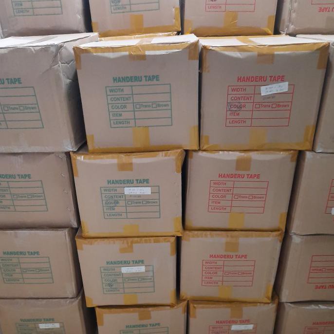 

Lakban Bening Coklat Handeru 100Yard 1Dus(72Pcs) - Bening Leovivi96Out