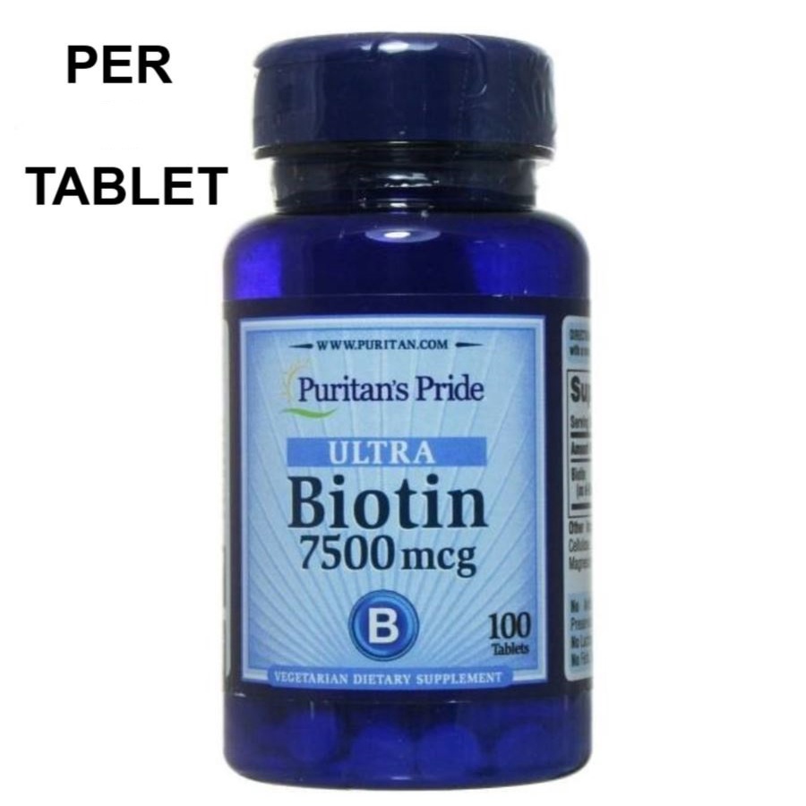 Puritan’s Pride Biotin 7500 mcg paket ekonomis - per Tablet