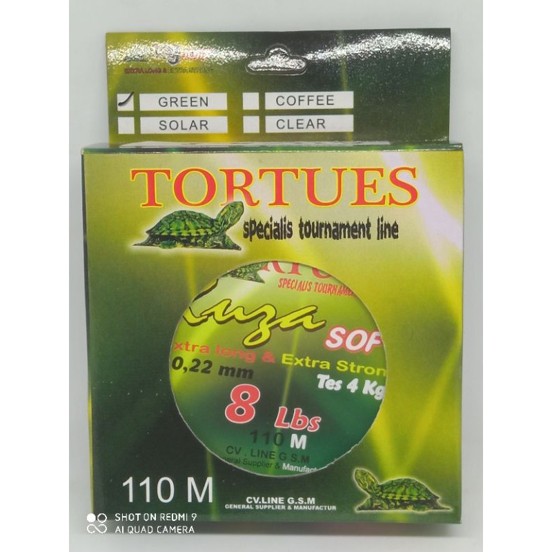 Tali Pancing Tortues No.0,22 mm ( Panjang 110 m )