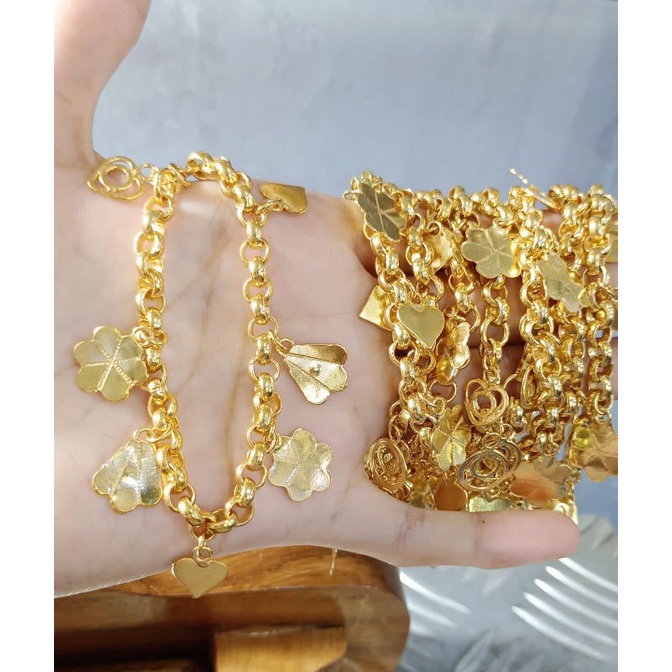 gelang wanita model emas 24k lapis emas