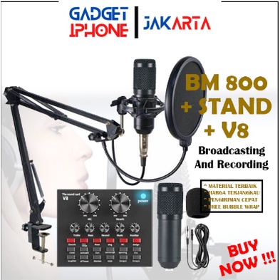 Jual Paket Bm Mic Condenser Bm Set Broadcasting And Recording Bm Stand V