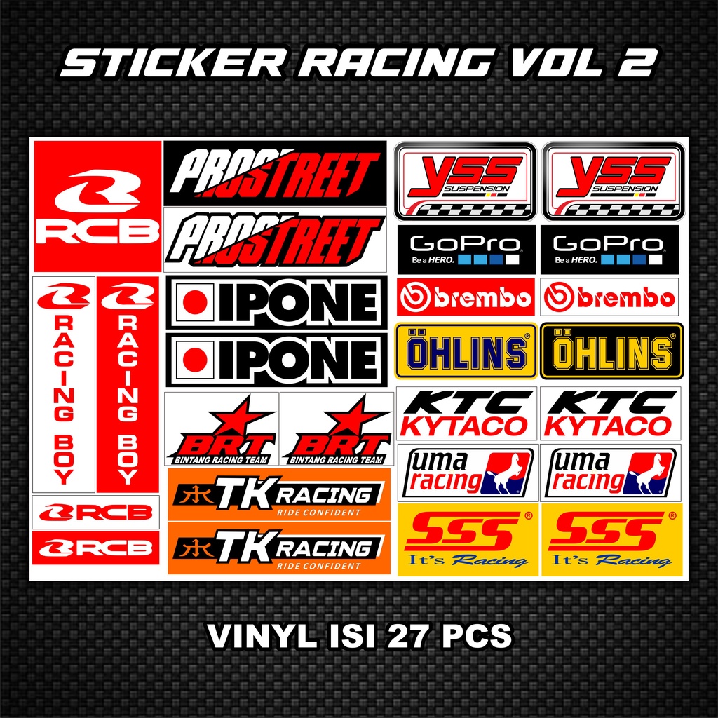 Sticker Pack Racing Sticker Vinyl Stiker Motor