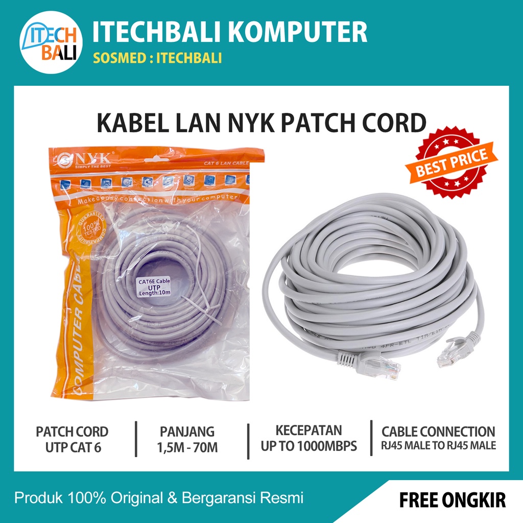 Kabel Lan NYK Cat 6E | ITECHBALI