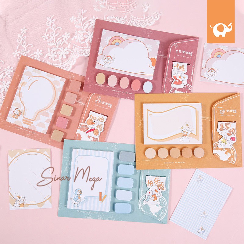 

Full Energy Duck Mini Stationery Set / Kertas Memo Tempel Lucu Unik Murah