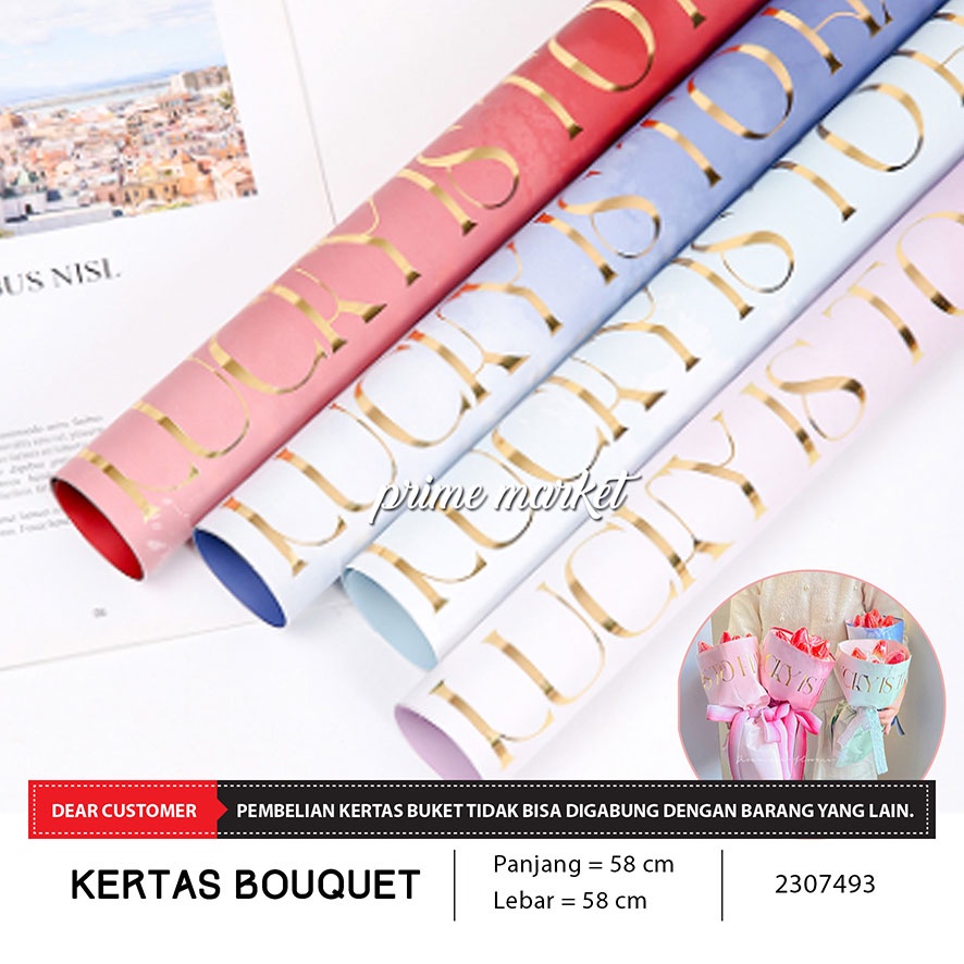 

Kertas Buket Bunga 2 Warna / Kertas Cellophane / Kertas Bunga Buket / Flower Wrapping Bouquet Lucky Is To Have You (2307493)
