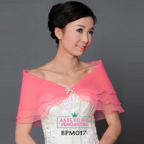 [BISA COD] BOLERO BROKAT LACE WEDDING PESTA HOT PINK WANITA MODERN BPM017