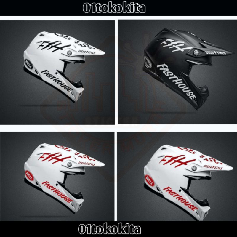 STICKER CUTING HELM VIRAL BELL FASTHOUSE NORMAL MINI BIG STIKER CUTTING MOTOR HELMET VARIASI TERMURA