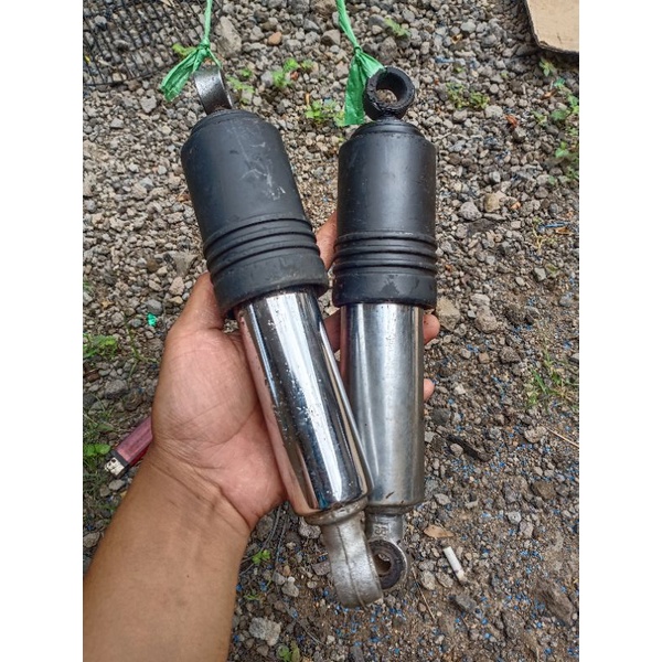 SHOCK BREAKER BELAKANG SEPASANG KANAN KIRI YAMAHA ALFA ORIGINAL LEPASAN MOTOR