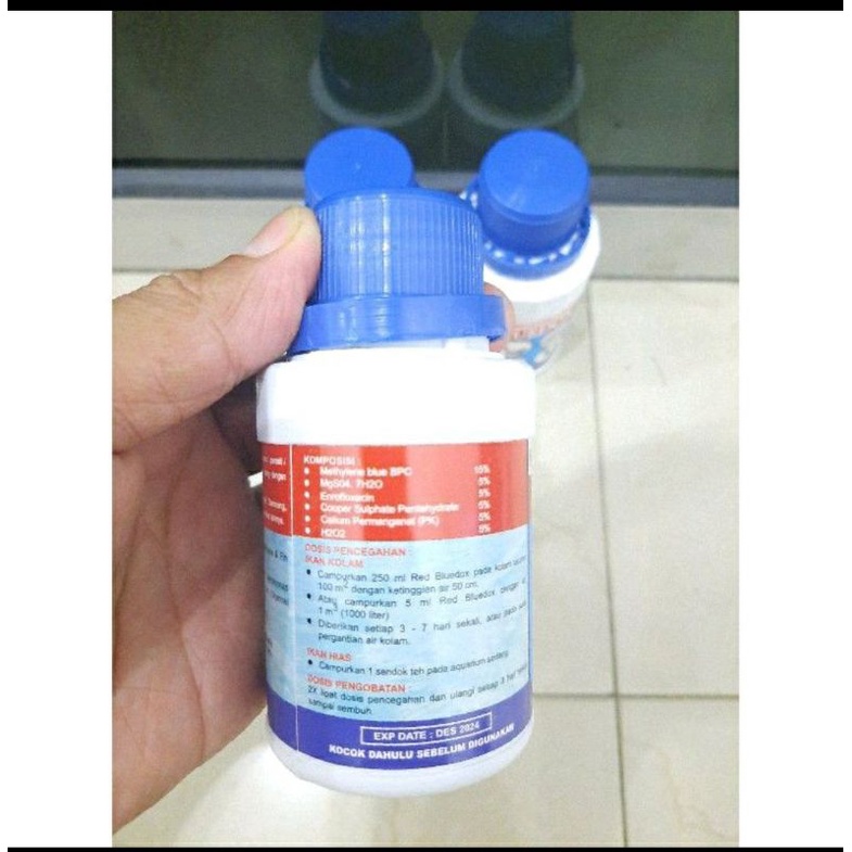 Obat Ikan anti jamur bakteri parasit RED BLUEDOX 120 ML