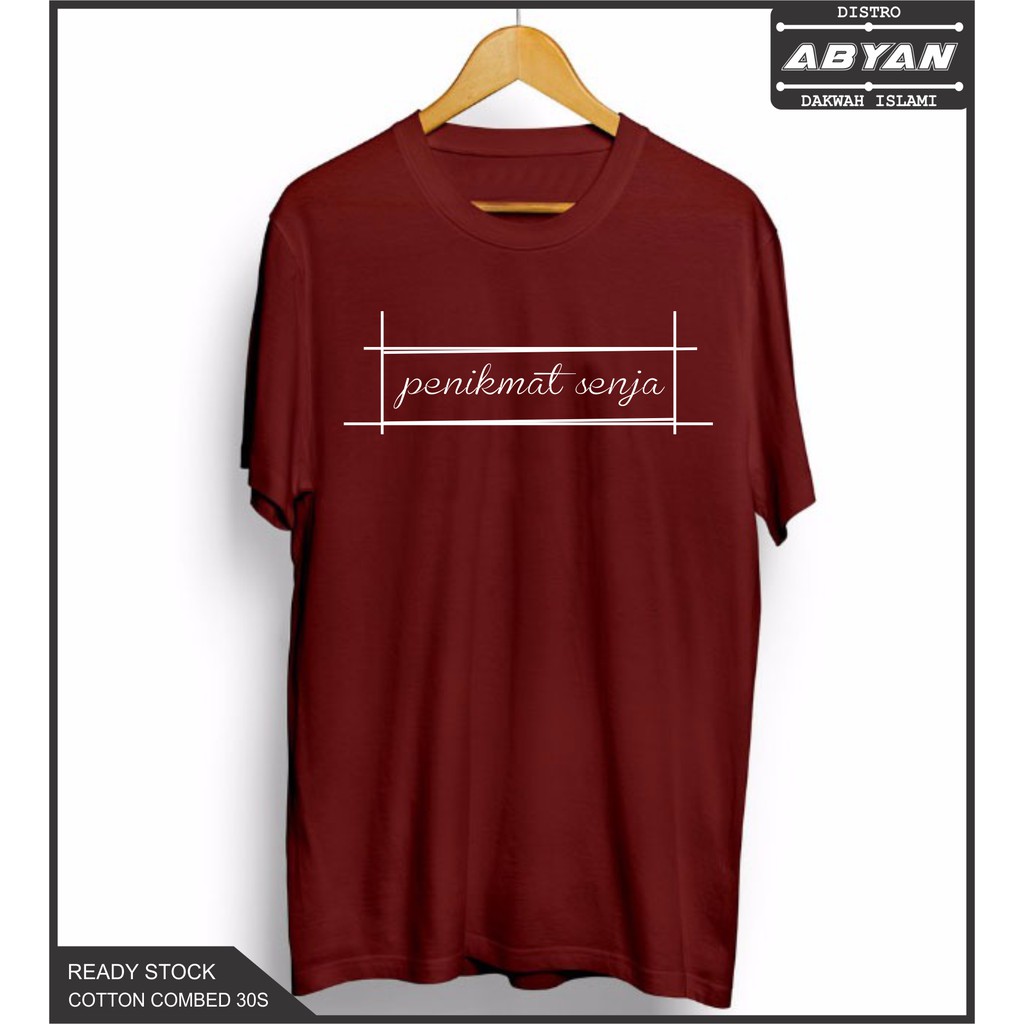 Kaos Distro Kaos Dakwah Kaos Gunung Penikmat Senja Cotton Combed 30S Premium