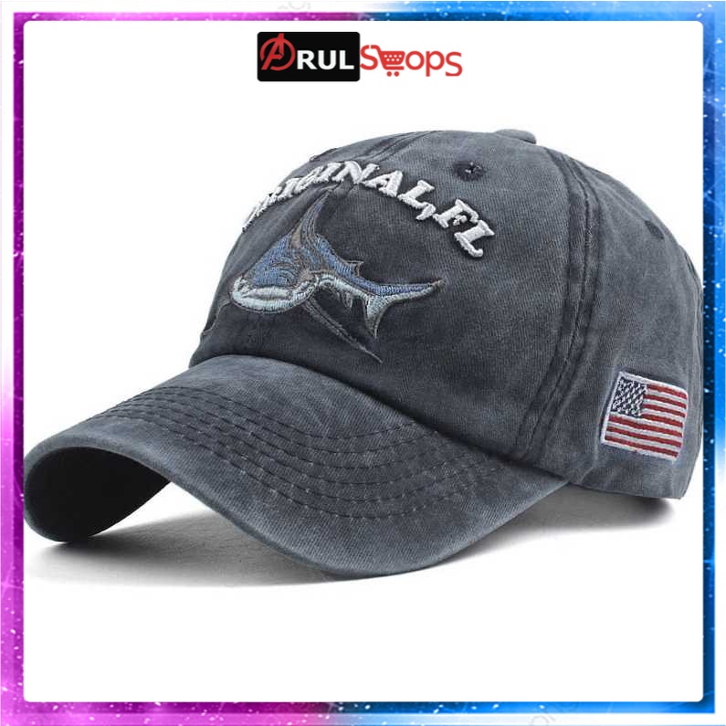 Rhodey Topi Baseball Cap Snapback Model Shark Original FL - P1