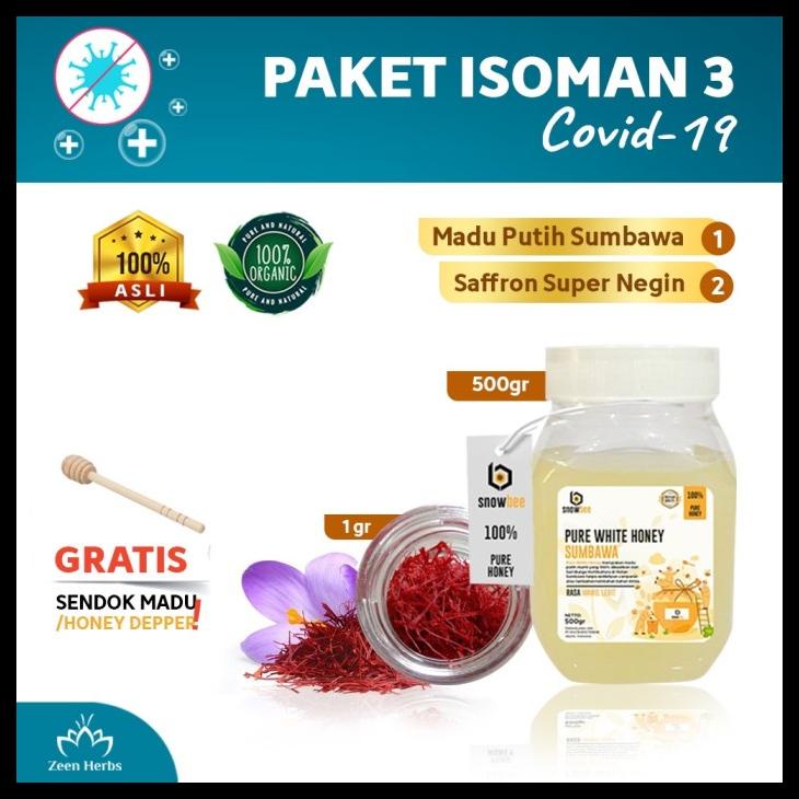 

[READY STOCK] PAKET ISOMAN 3 COVID 19 MADU / SAFFRON