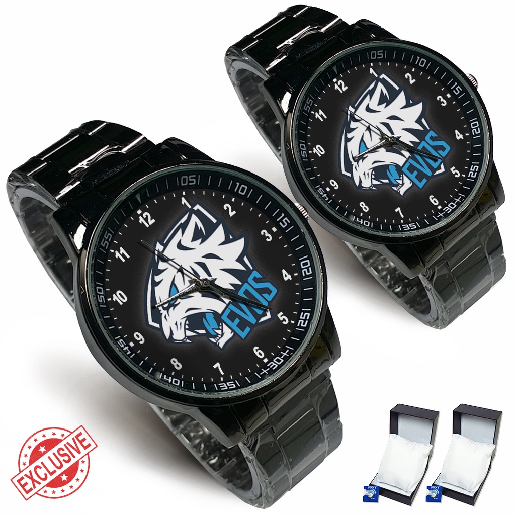 (Exclusive) Jam Tangan Squad EVOS Motif 1 {ML-FF} Rante Couple / Satuan