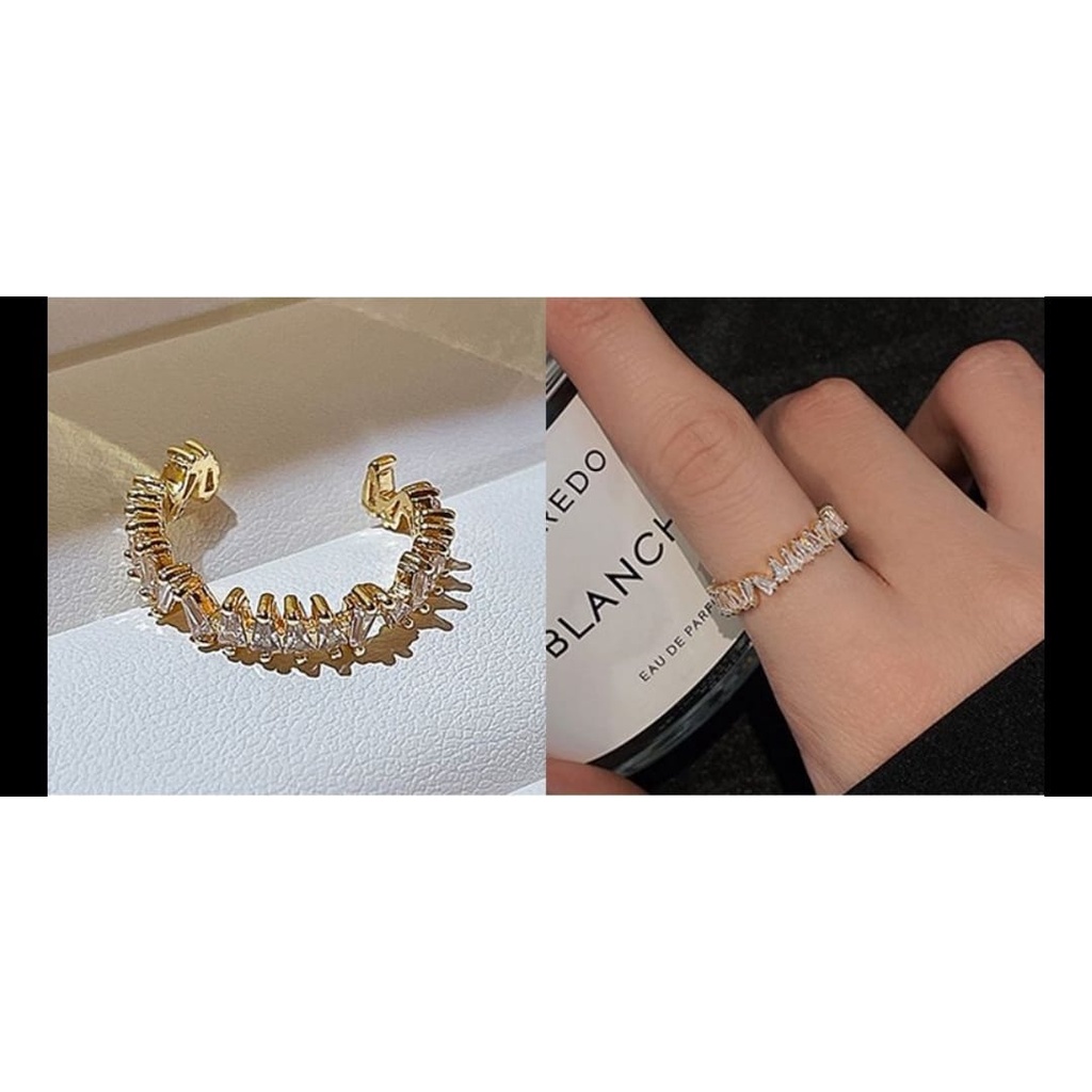 Cincin 44 Tembaga Fashion wanita Cincin Unik Lucu Keren Bisa diatur Sizenya /Deluna/BS