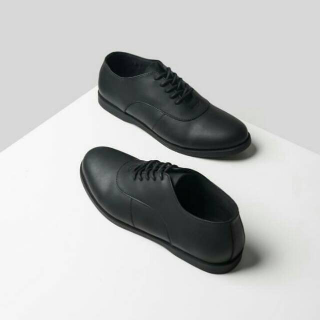 MORNINGBELL | Sepatu Formal Pantofel Pria Hitam Tali Kerja Kantor Kuliah CDS