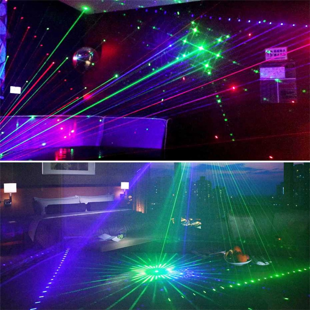 Lampu Sorot Laser Lighting Panggung Disco Beam RGB DMX Sensor Suara