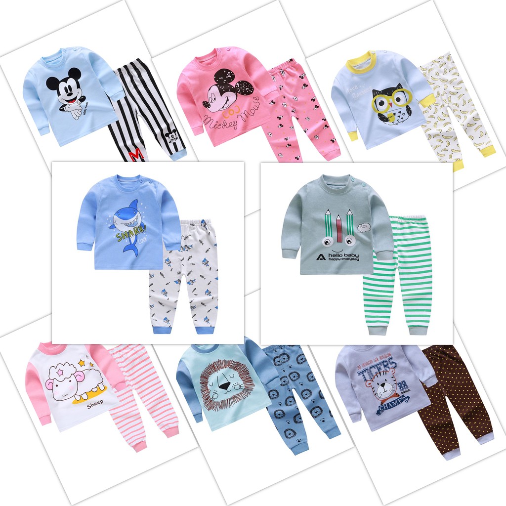 TSC  - BJB3 Setelan Anak 0 - 4 Tahun Model 17 - 24 Pijama Anak Baju Anak Baju Panjang Celana Panjang