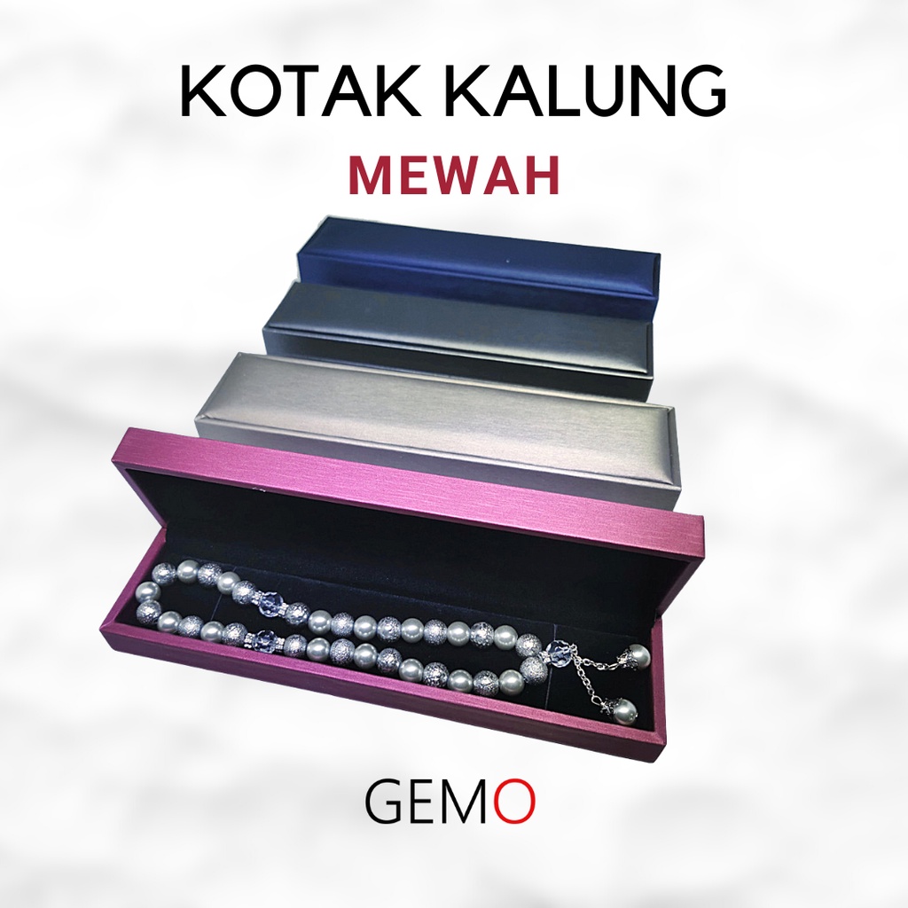 Kotak Kalung Koye Mewah Tersedia Empat Warna Box Perhiasan Gelang Tempat Jewelry Murah Cocok Untuk Gift / Hadiah, Lamaran, Mahar Pernikahan, Hantaran Tunangan, Seserahan Pernikahan