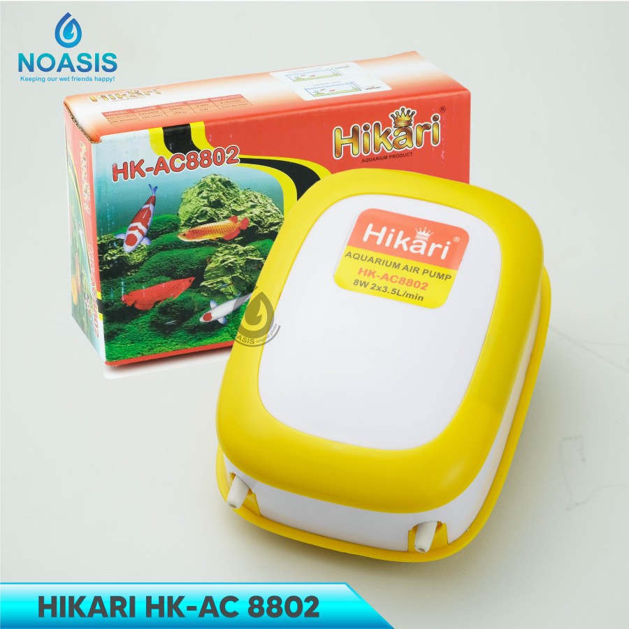 HIKARI AC 8802 AC-8802 MESIN AERATOR 2 LUBANG POMPA GELEMBUNG UDARA
