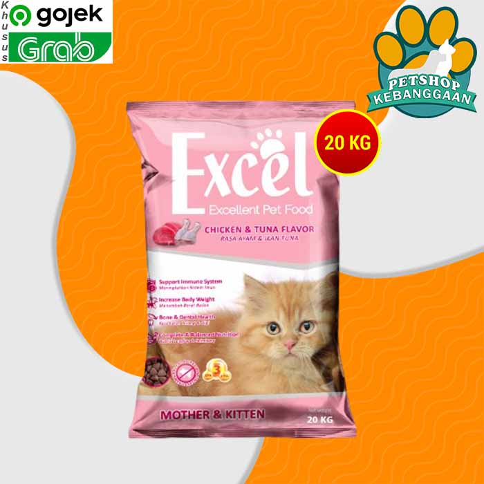 [GOSEND] Makanan Kucing Excel Cat Tuna 20kg Ikan Donat