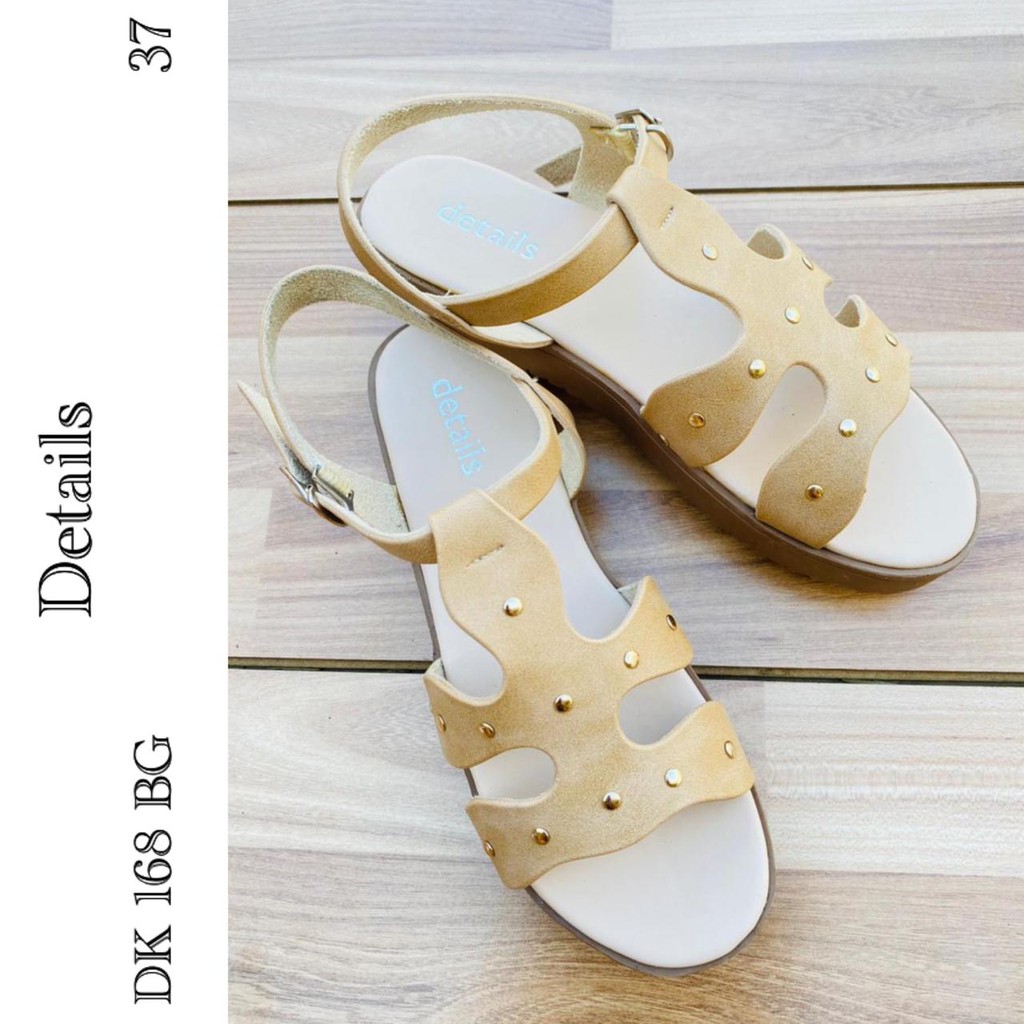 sandal slip details beige