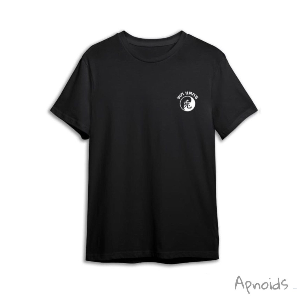 Kaos Yin Yang /T-Shirt Cowok Cewek Lengan Pendek Original Sablon Karakter/ Fashion Pria Jumbo M L XL