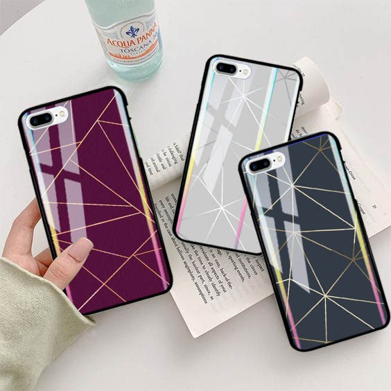 [K22]Soft Case Glass Kaca For Oppo Vivo Xiaomi Realme Samsung Iphone