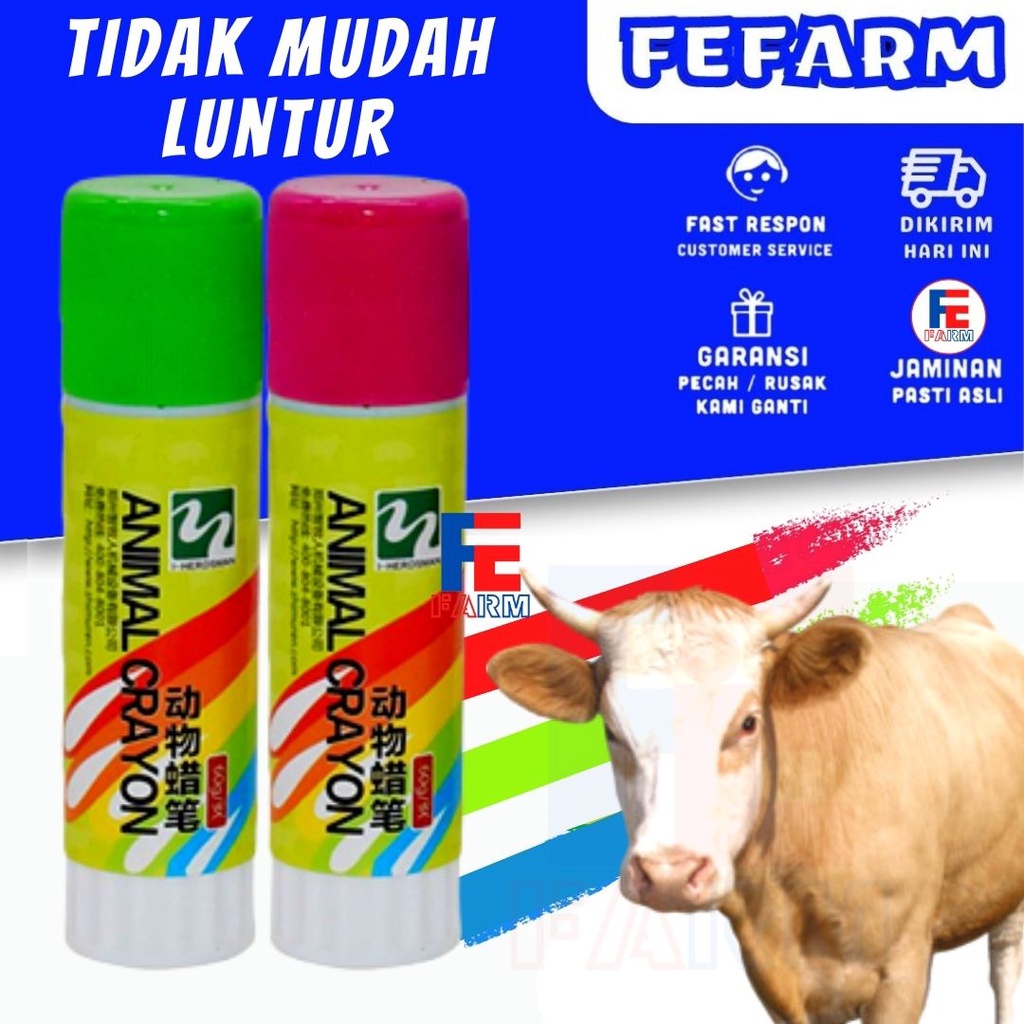 Crayon Spidol Untuk Tanda Tubuh Babi Sapi Domba Kambing Ternak Pig Cow Alat Penanda Hewan 3 Warna FEFARM