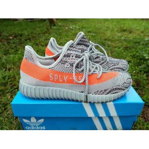 sepatu pria adidas yeezy sply 350 grey orange