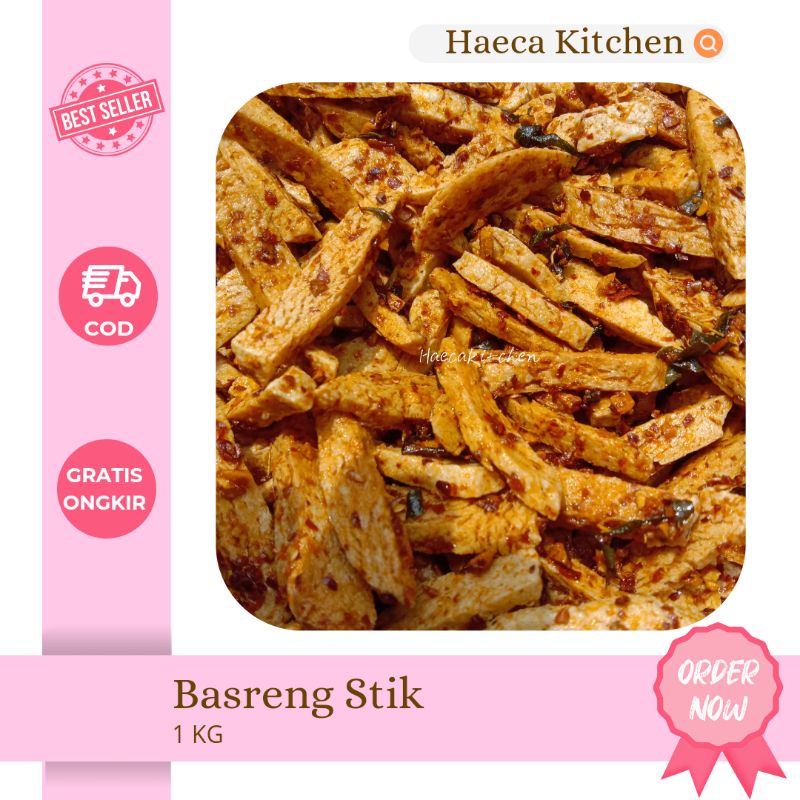 

Basreng Stik 1 KG Pedas Daun Jeruk Super Pedaa Sambal Bojot Original Balado Sapi Panggang Bakso Goreng Krispi Snack Cemilan Ikan