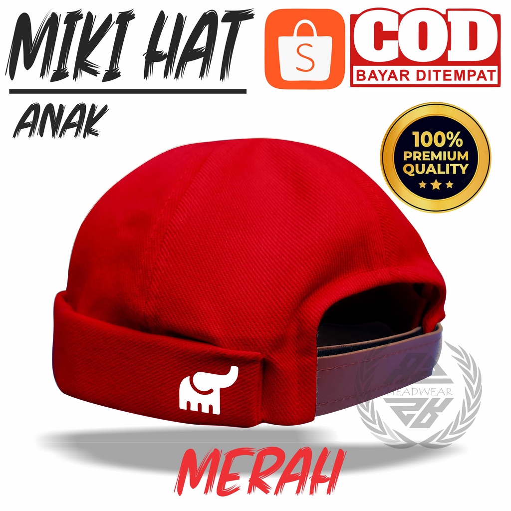 Miki Hat Anak Laki Laki 3 Tahun Keatas Topi Miki Hat Premium Original Logo Gajah