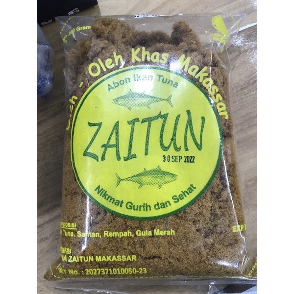 

Abon ikan tuna Zaitun khas Makassar. 200 gram. Exp selalu baru