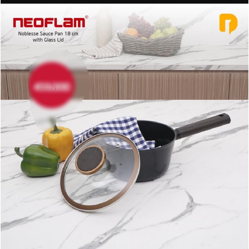 Neoflam Noblesse Sauce Pan 18 cm With Glass Lid