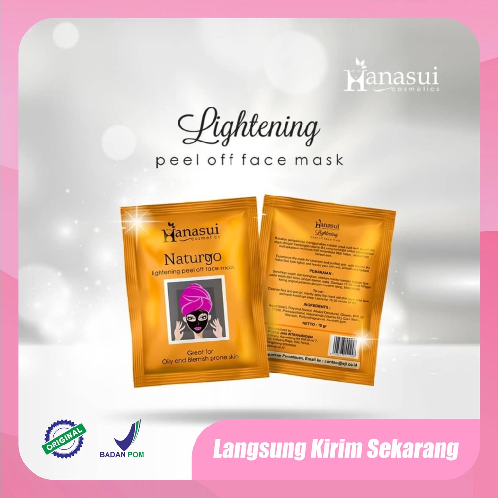 Hanasui Naturgo Peel Off Masker Hitam Komedo Per Box