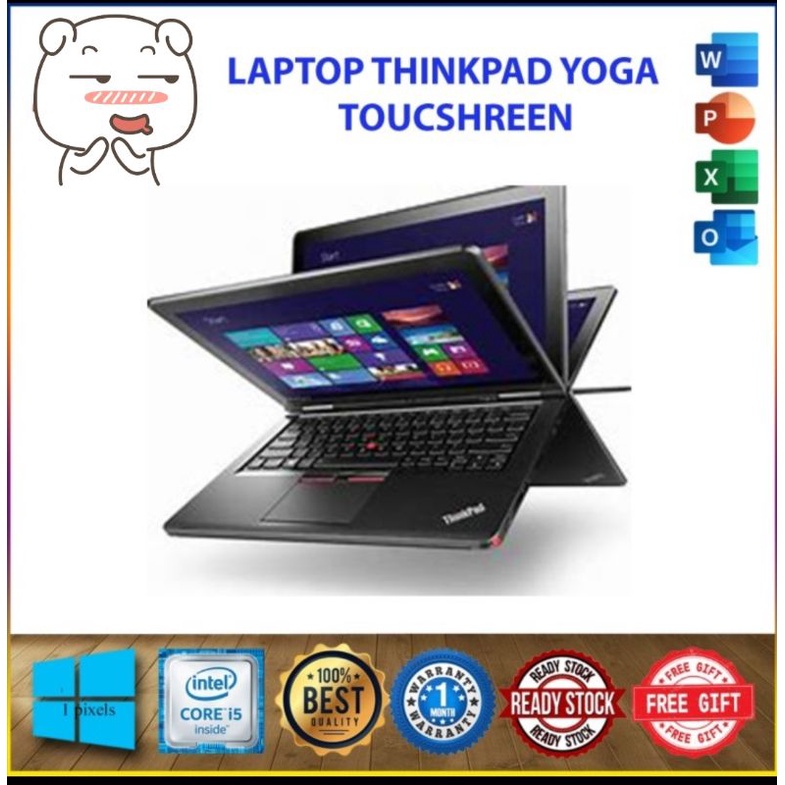 LAPTOP LENOVO THINKPAD YOGA SLIM CORE I5-4TH RAM 8GB HDD 500 SUPER MULUSS