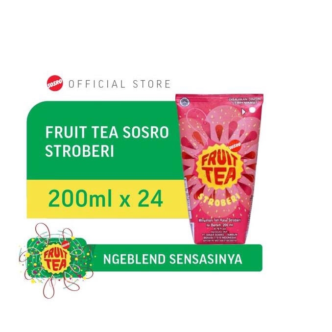 

[COD] Fruit Tea Sosro Strawberry Genggam 200 ml [COD]