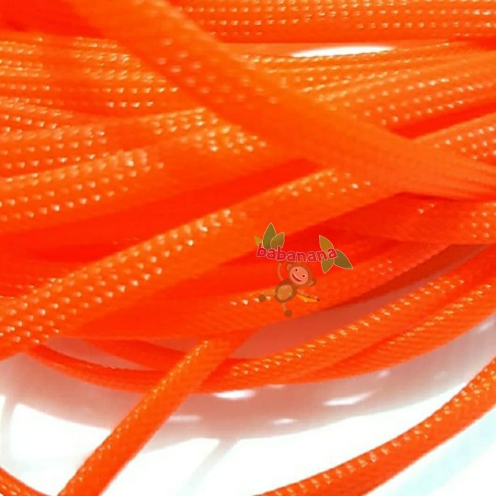 Pembungkus Kabel 8 mm Orange Cable Sleeve braided nylon