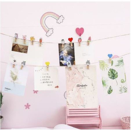 10in1 Unicorn Penjepit Klip Tumblr Coklat Jepit Kayu Wooden Clip