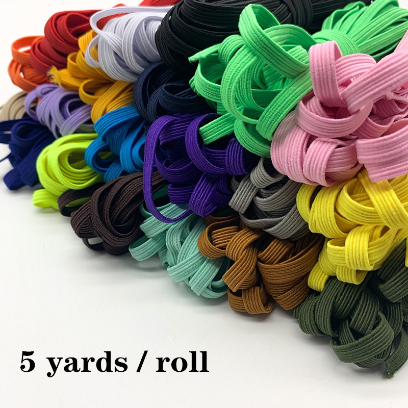 5 Yard/Roll Karet Gelang Elastis Ukuran 6mm Untuk Aksesoris Jahit