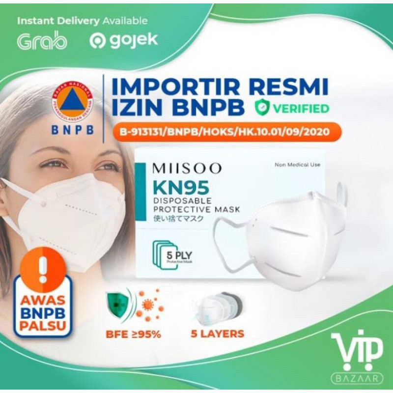 Masker KN95 - Masker earloop - Masker kN95 1 box