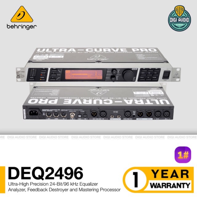 Behringer Ultracurve DEQ2496 Digital Equalizer - Speaker Analyzer & Anti Feedback Destroyer