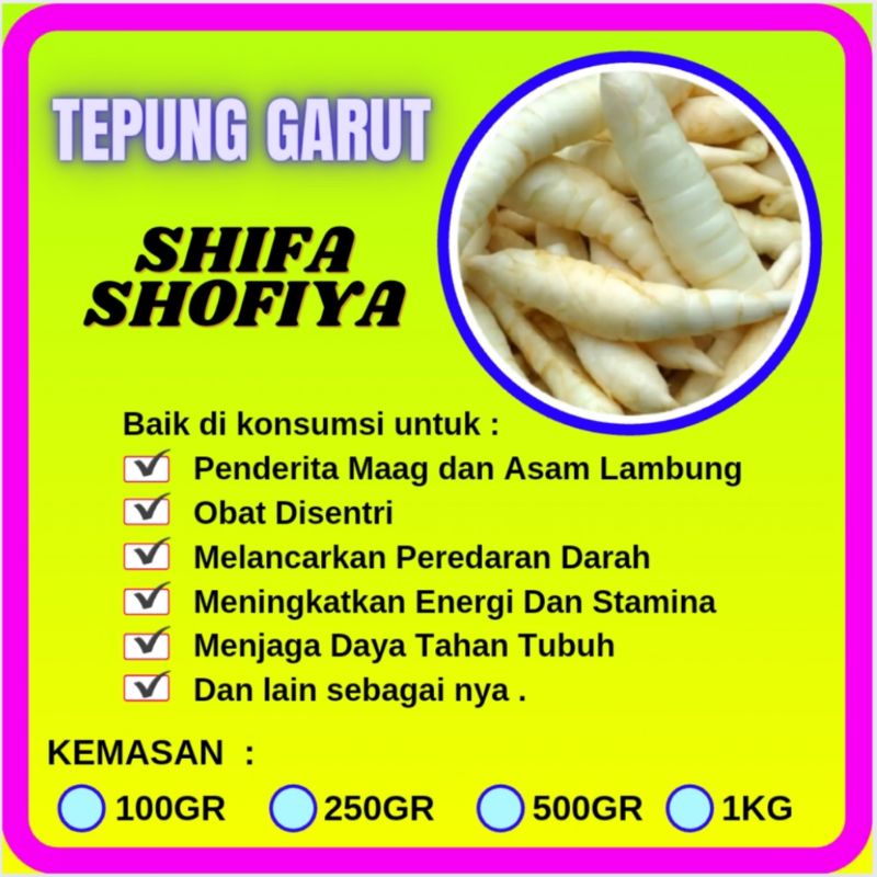 

Tepung Pati Garut Pati Maag Asam Lambung Free Gluten Asli Organik Kemasan 1 kg Tepung Pati Angkrik