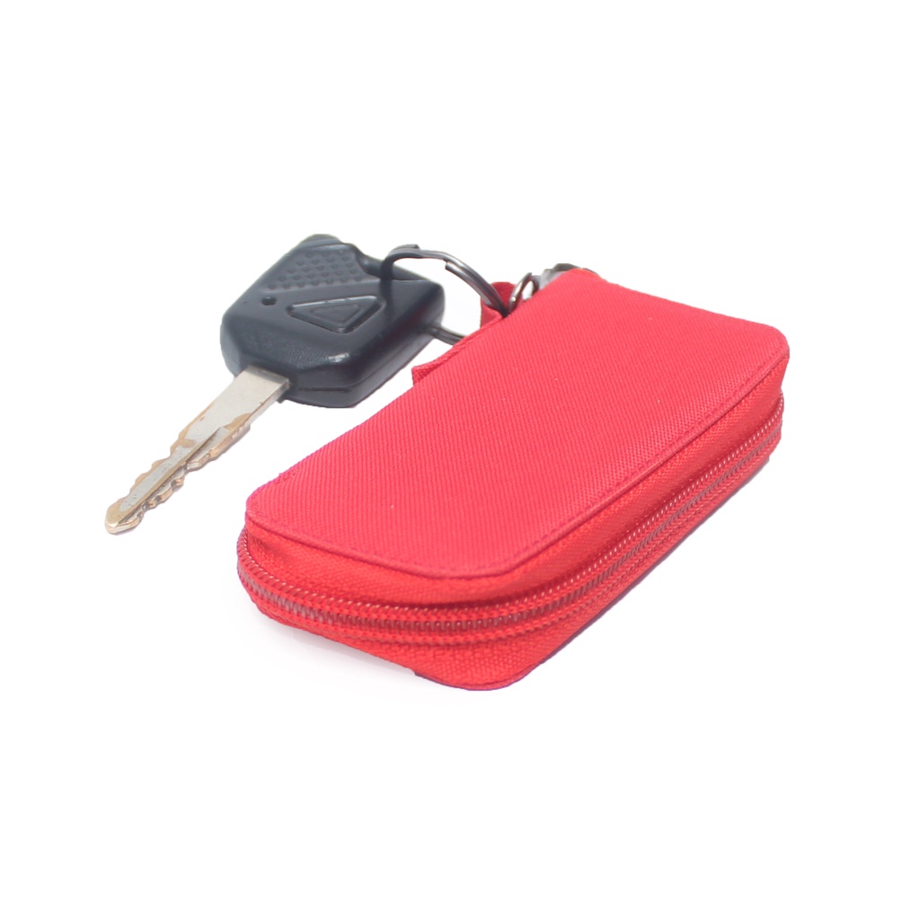 EMDS121 Gantungan Kunci Remote motor mobil keyless Dompet STNK - MERAH