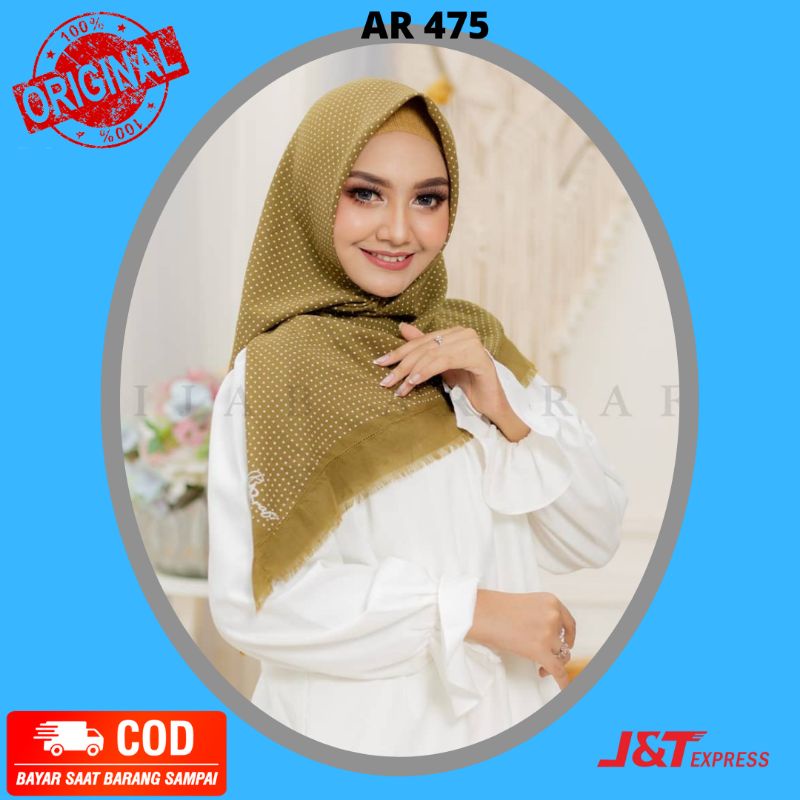 hijab jilbab kerudung segiempat terbaru 2021 ar 475 wanita cantik by arrafi